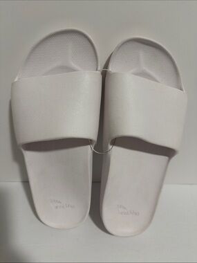 Archie’s Men's White Unisex Arch Support Slide Sandals Slip-On Comfort  Size 13